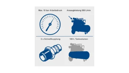 Kompresor 100L HC550TC 230V Scheppach - Image 6